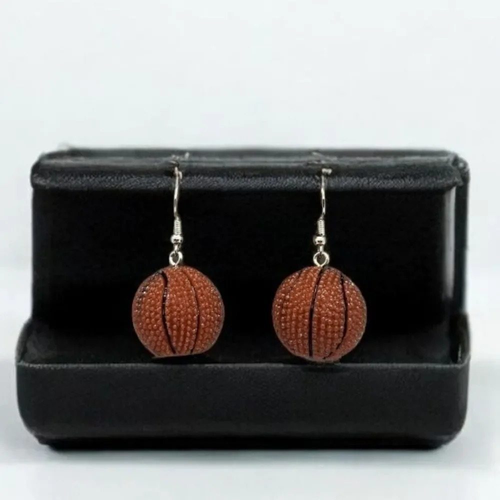 Basketball Earrings Ball Sports Mom Sister Team Jewelry NBA Fan Women's Jewelry
